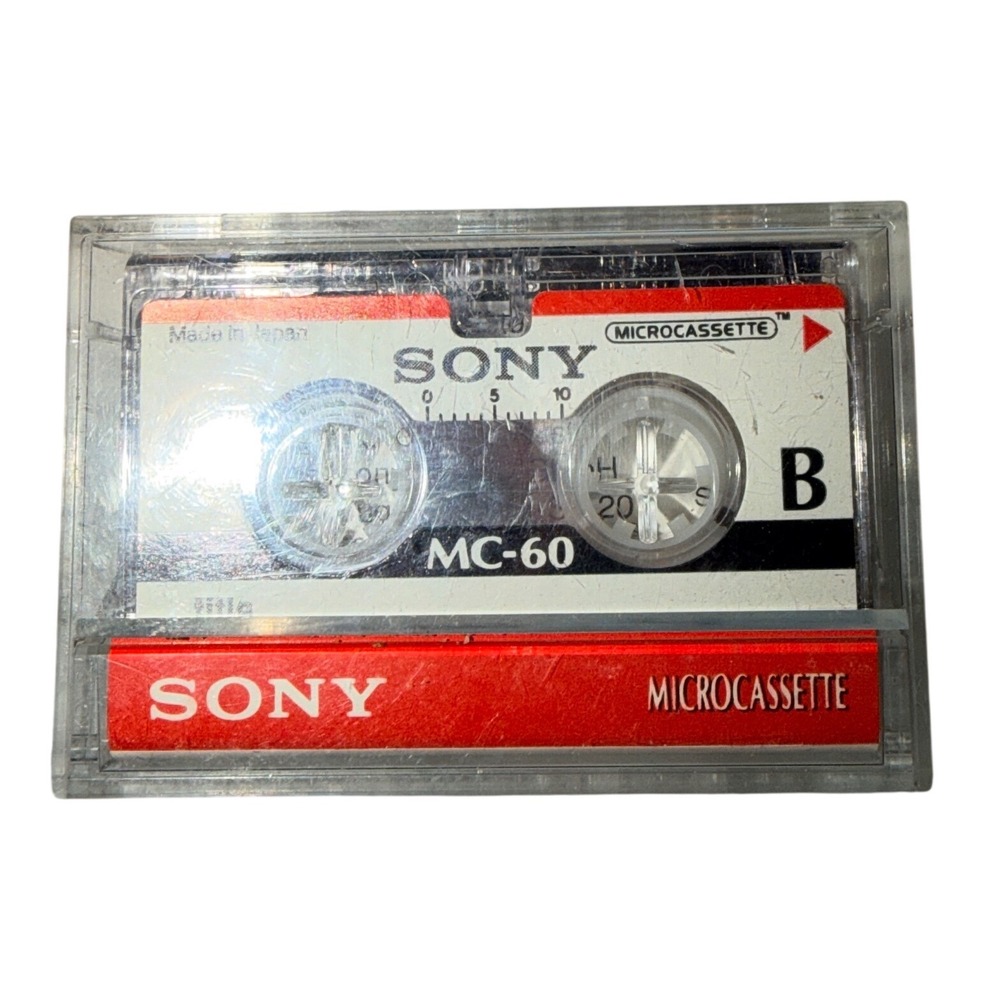Sony MC-60 Microcassette 60 Minute Voice Recording Tape Made in Japan Vintage
